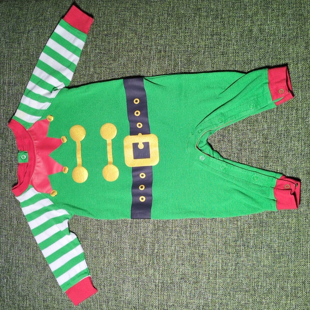 Christmas Elf Wondershop Onesie Christmas Outfit Size 3-6 months.